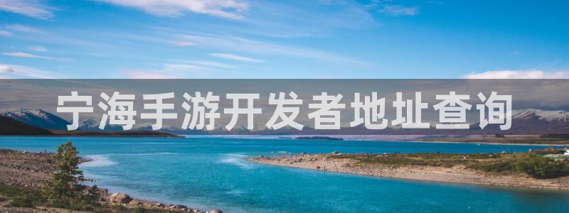 巅峰国际登陆：宁海手游开发者地址查询